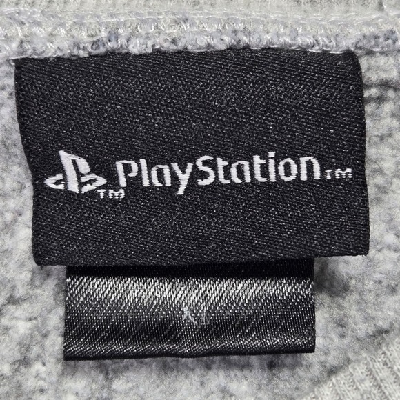 PlayStation Men XL Crewneck Sweatshirt Grey Marled Gamer Controller Symbols Logo - Picture 3 of 8